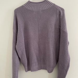 Lavender Cropped Sweater